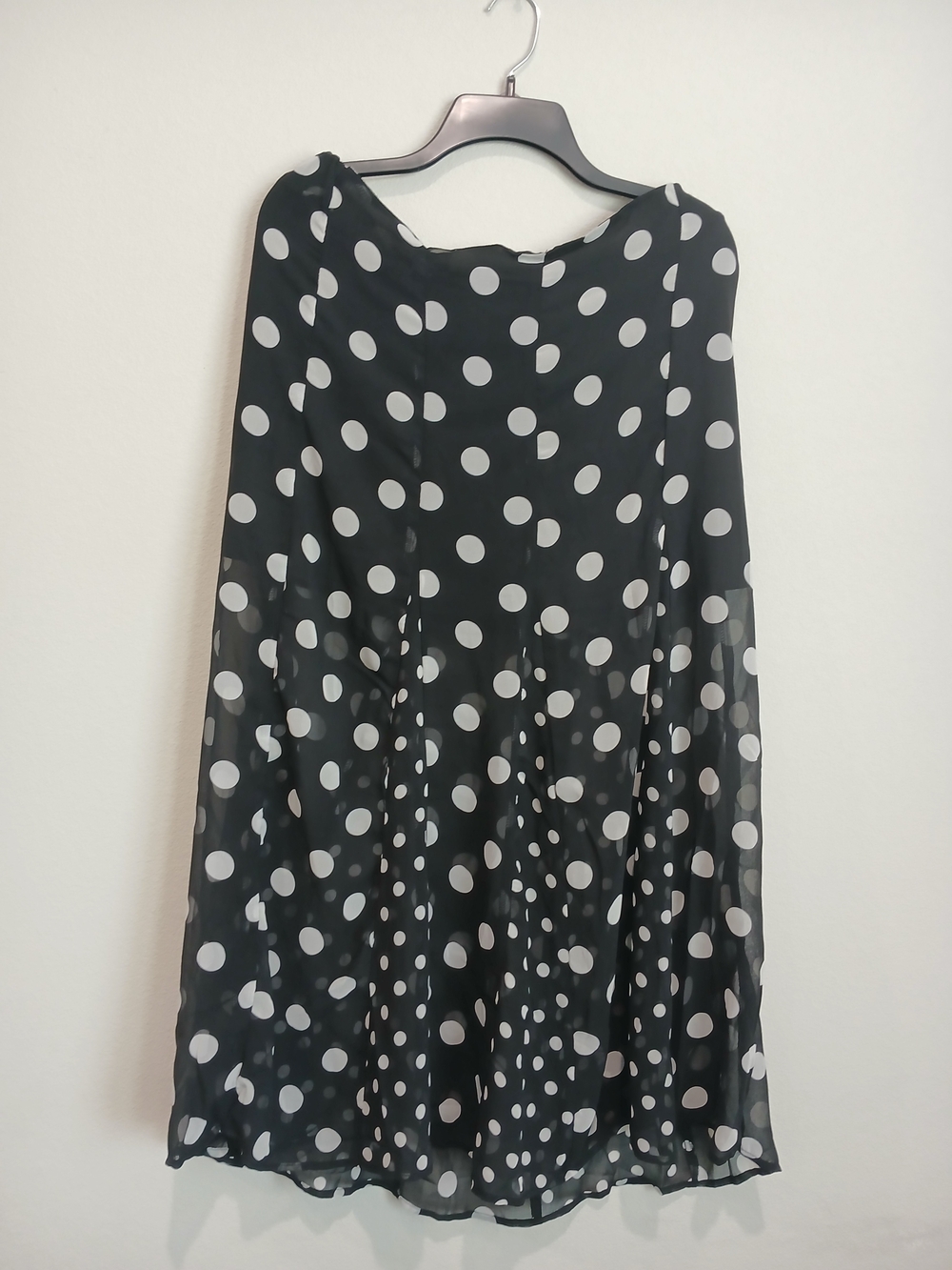 meraki Black and White Polka Dot A-Line Skirt Dress / NWT